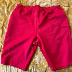 Red biker shorts size 16